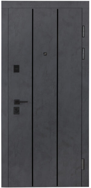 Двері вхідні Ультра квадро (Kale) 535 Бетон антрацит Бетон сніжний
